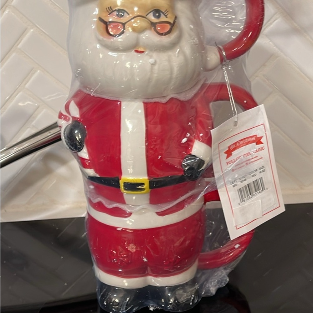 Mr Christmas Santa Mug Set - Red and White